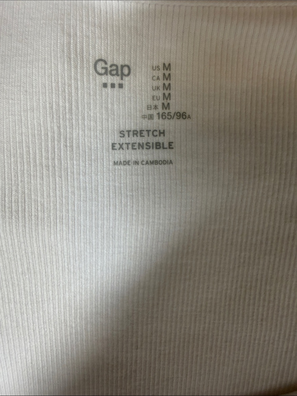GAP Factory White Ribbed Scoop Tank - Picture 3 of 3